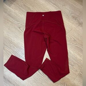 Lululemon Athletica Red Leggings